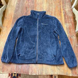 Free Country Blue Fleece Full Zip Jacket Medium Womens